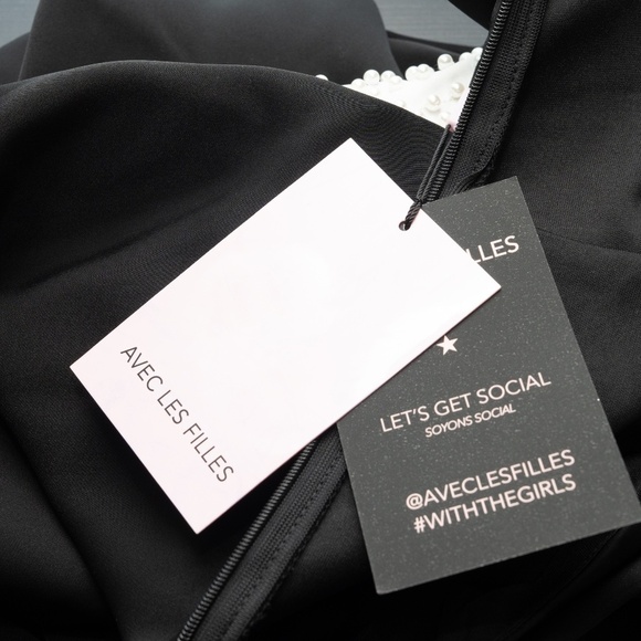 Avec Les Filles - Floral Applique Cutout Halter Midi Dress - Picture 9 of 13